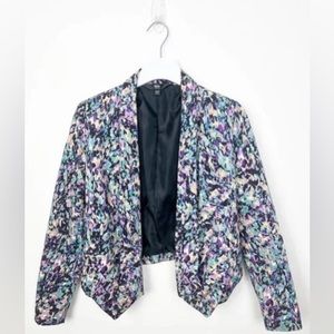 Mossimo Supply Co. Pastel Watercolor Open Front Blazer Jacket Size (L)